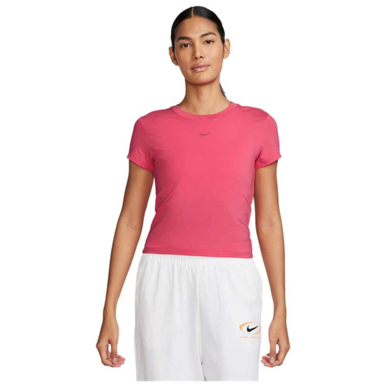 Nike Γυναικεία κοντομάνικη μπλούζα Sportswear Chill Knit Slightly Cropped Tee